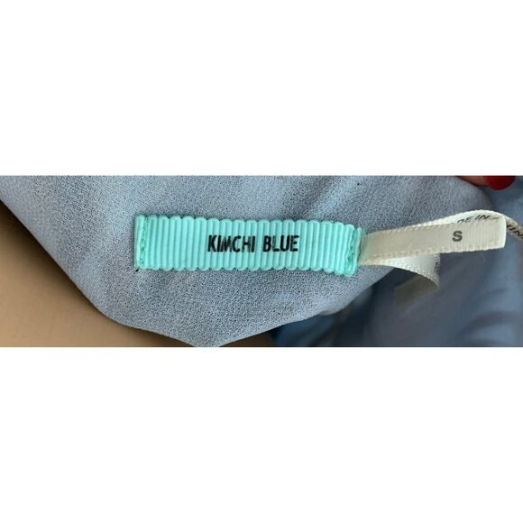 🟣🟣🟣 KIMICHI BLUE Women's Size Small Bell Sleeve Tropical Tunic Shift Dress - Picture 6 of 8